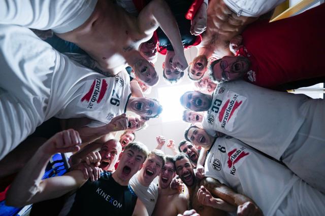 Austrian National Handball Team Victory Celebration 